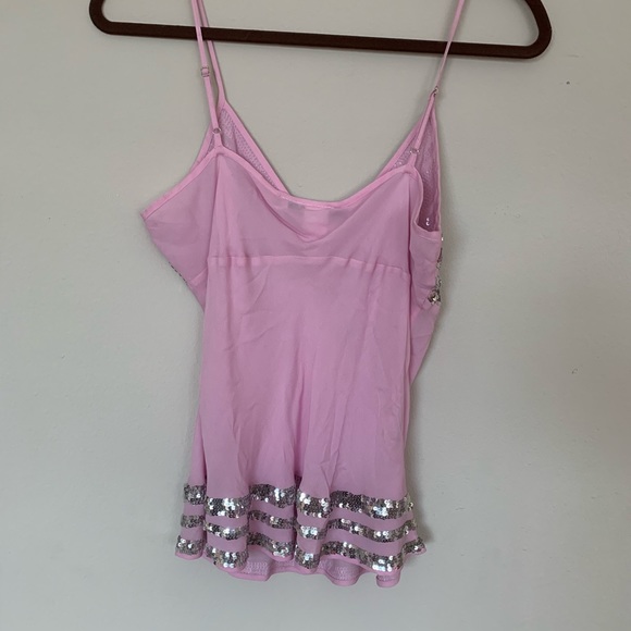 Pink Silk Camisole with sequin design - Picture 4 of 4